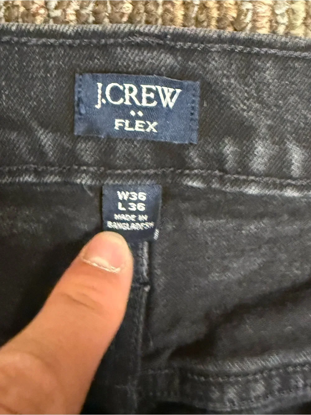 J. Crew Black Flex Straight Jeans